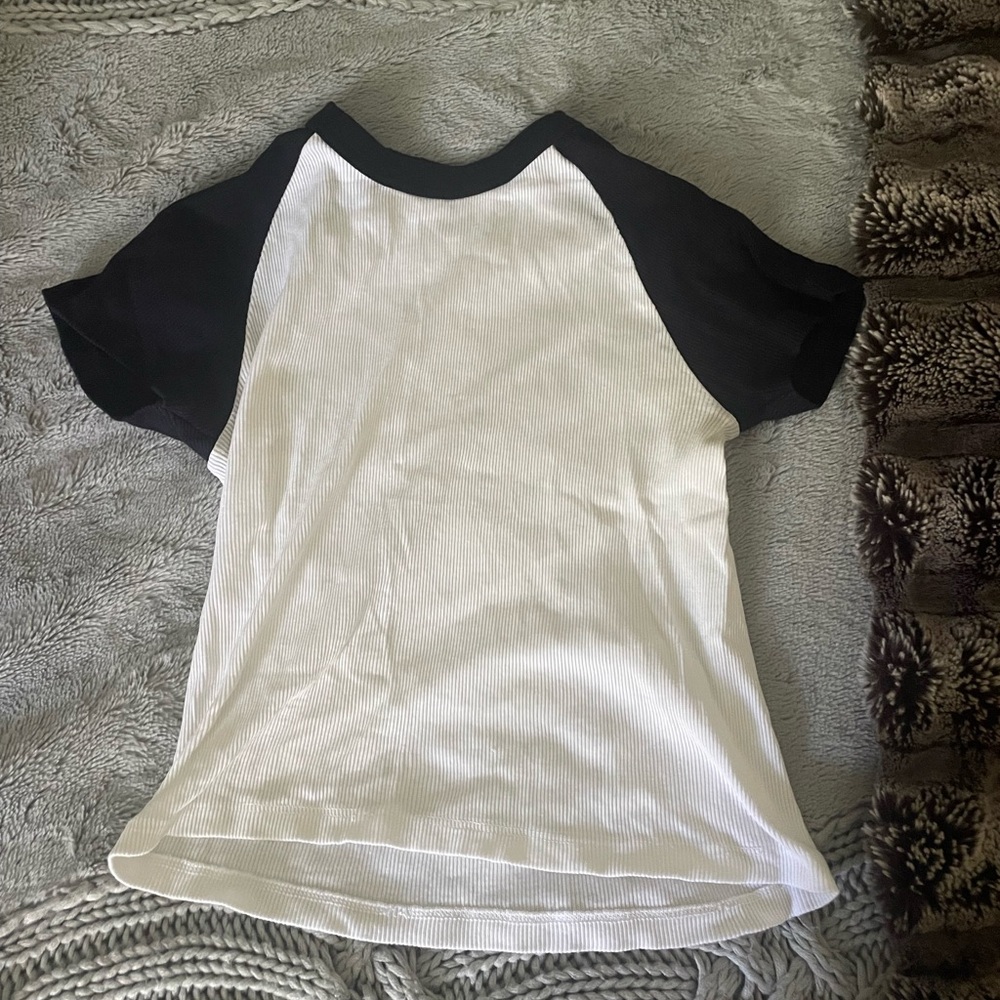 Brandy Melville Navy and Blue Tee